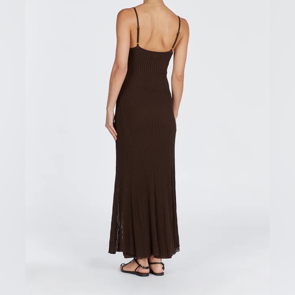 NWT DISSH Jovie Choc Scoop Maxi Dress in Chocolate Brown XS - Picture 2 of 7